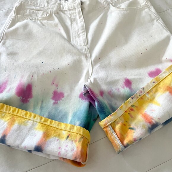 Custom Tie-Dye Free Speech Shorts – Size 8 – Upcycled Summer Denim - Picture 8 of 12
